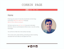 Tablet Screenshot of corbinpage.com